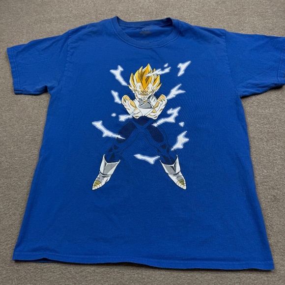 Dragon Ball Z x Champion Mens Shirt Blue Medium Majin Vegeta Short Sleeve Anime - Picture 3 of 7